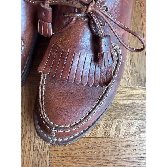 Vintage Cole Haan Brown Leather Loafers | Kiltie Tassel Bluchers | Size 8M | main image 4